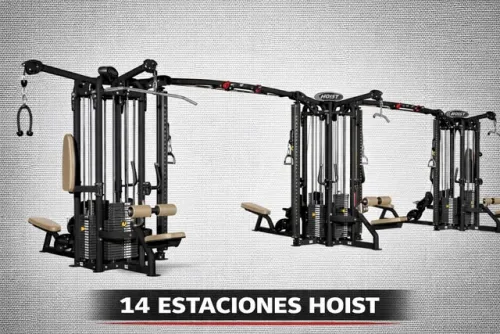 Las 14 estaciones Hoist del gimnasio